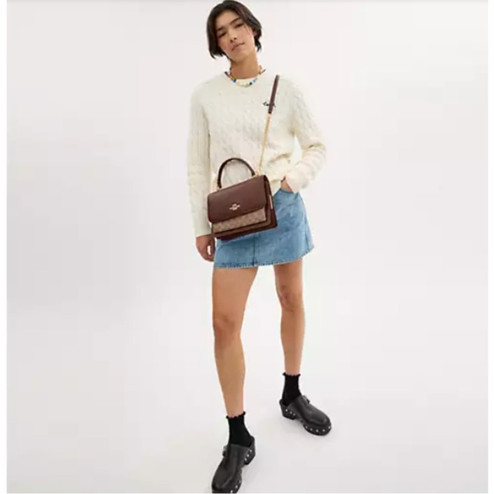 NWT！COACH Klare Top Handle Bag In Signature Canvas（COACH CY687）fast - Picture 10 of 10